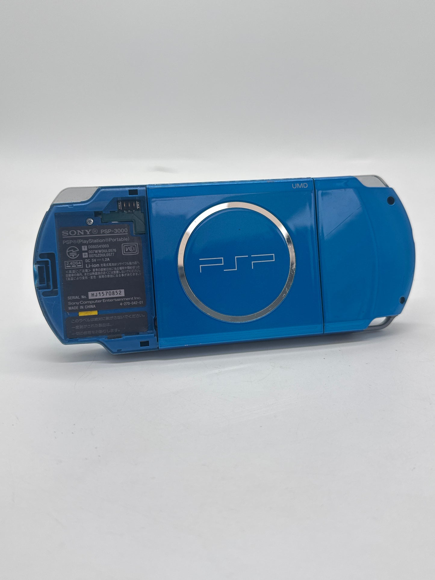 Sony PSP-3000 Metallic Blue Console Only #97 No Battery No Battery Lid AS IS