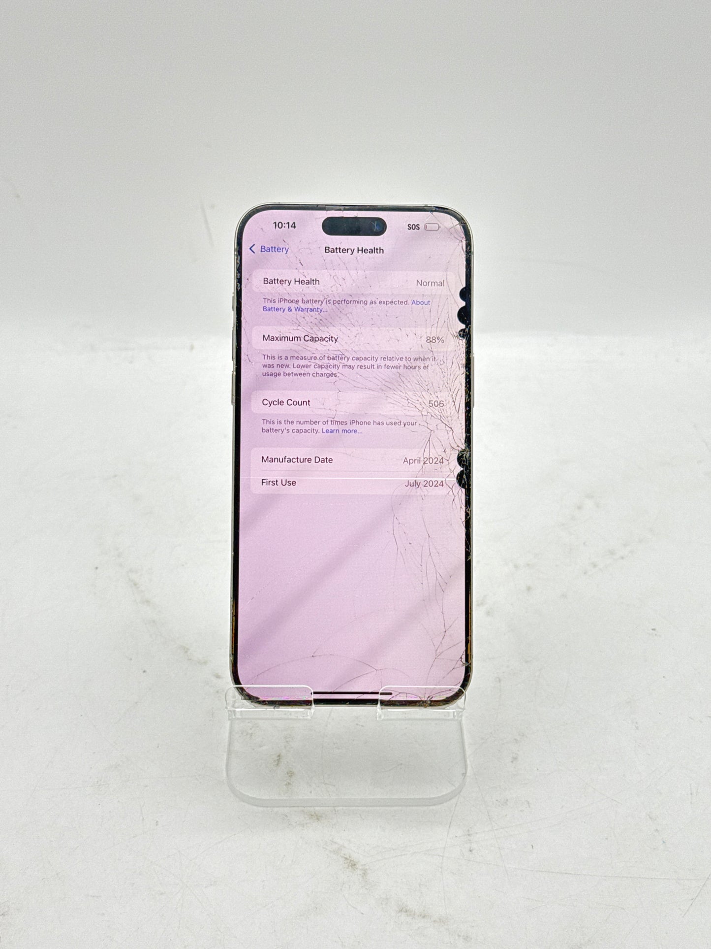 T-Mobile Apple iPhone 15 Pro Max A2849 256GB BH 88% Natural Titanium !Read