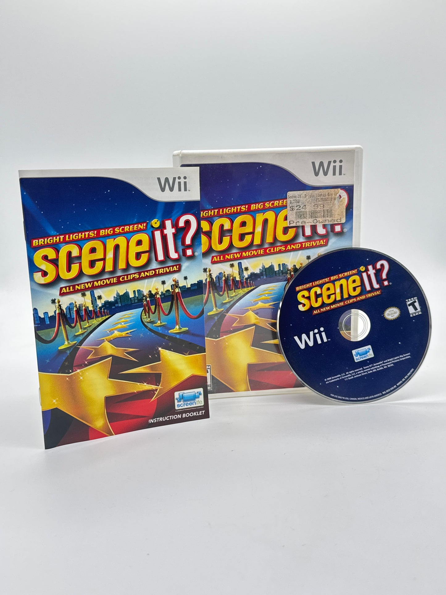 Scene It Bright Lights Big Screen Nintendo Wii 2010 CIB