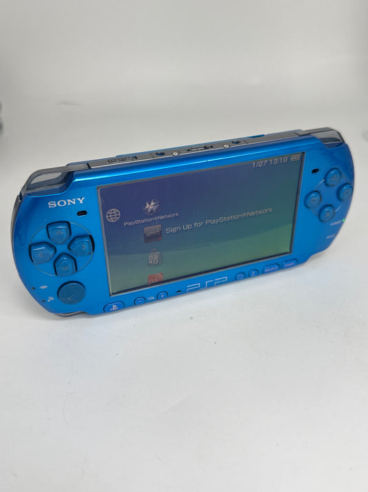 Sony PSP-3000 Blue Console #290 w/ 1200mAh Battery No Charger