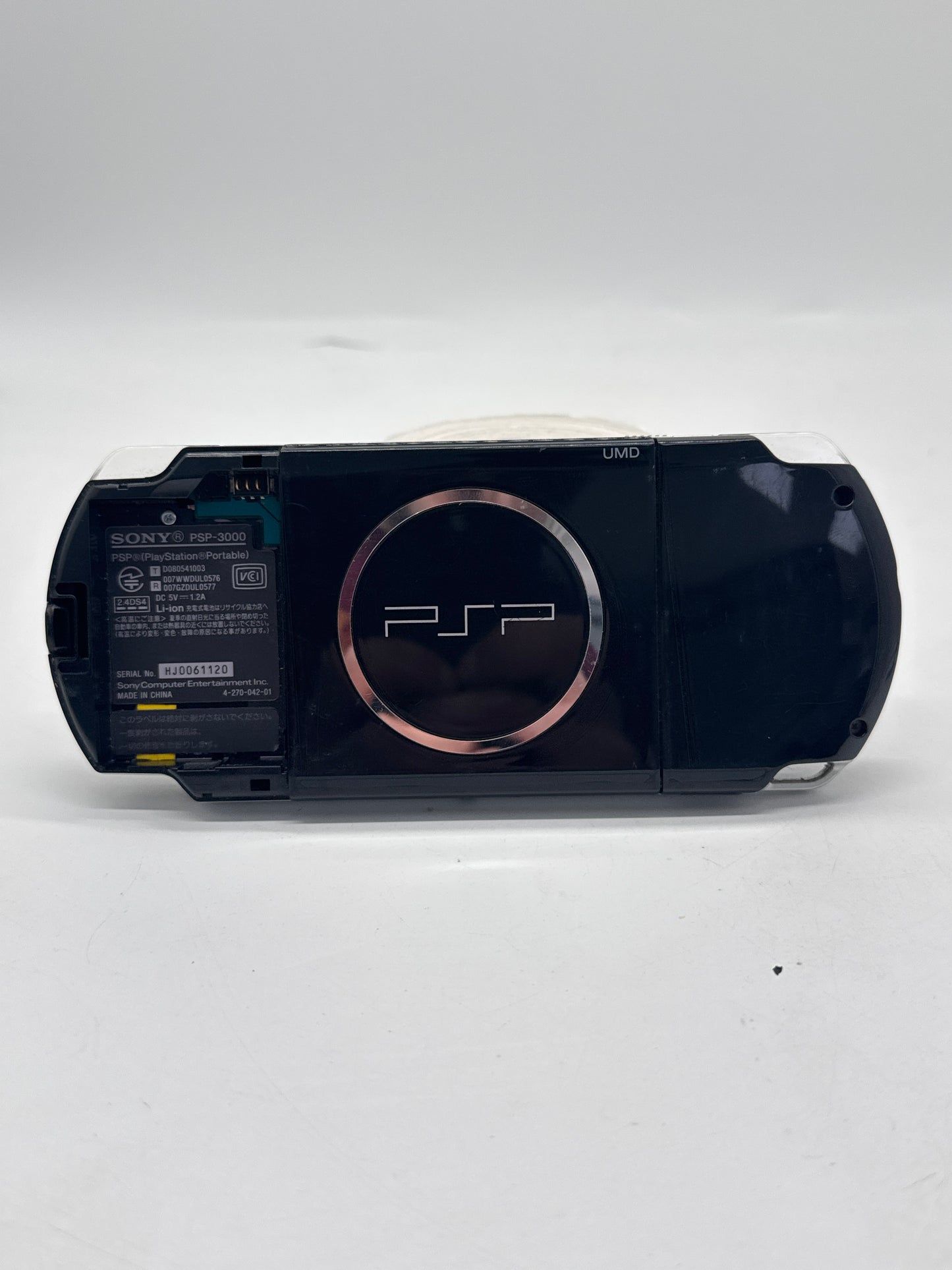 Sony PSP-3000 Black Console #307 No Battery or Lid No Charger BAD UMD & SCREEN AS IS