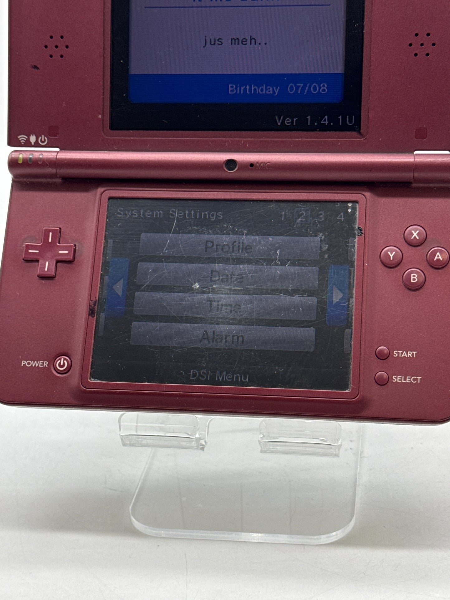 Nintendo DSi XL UTL-001(USA) Handheld Video Game Console Burgundy - Read!