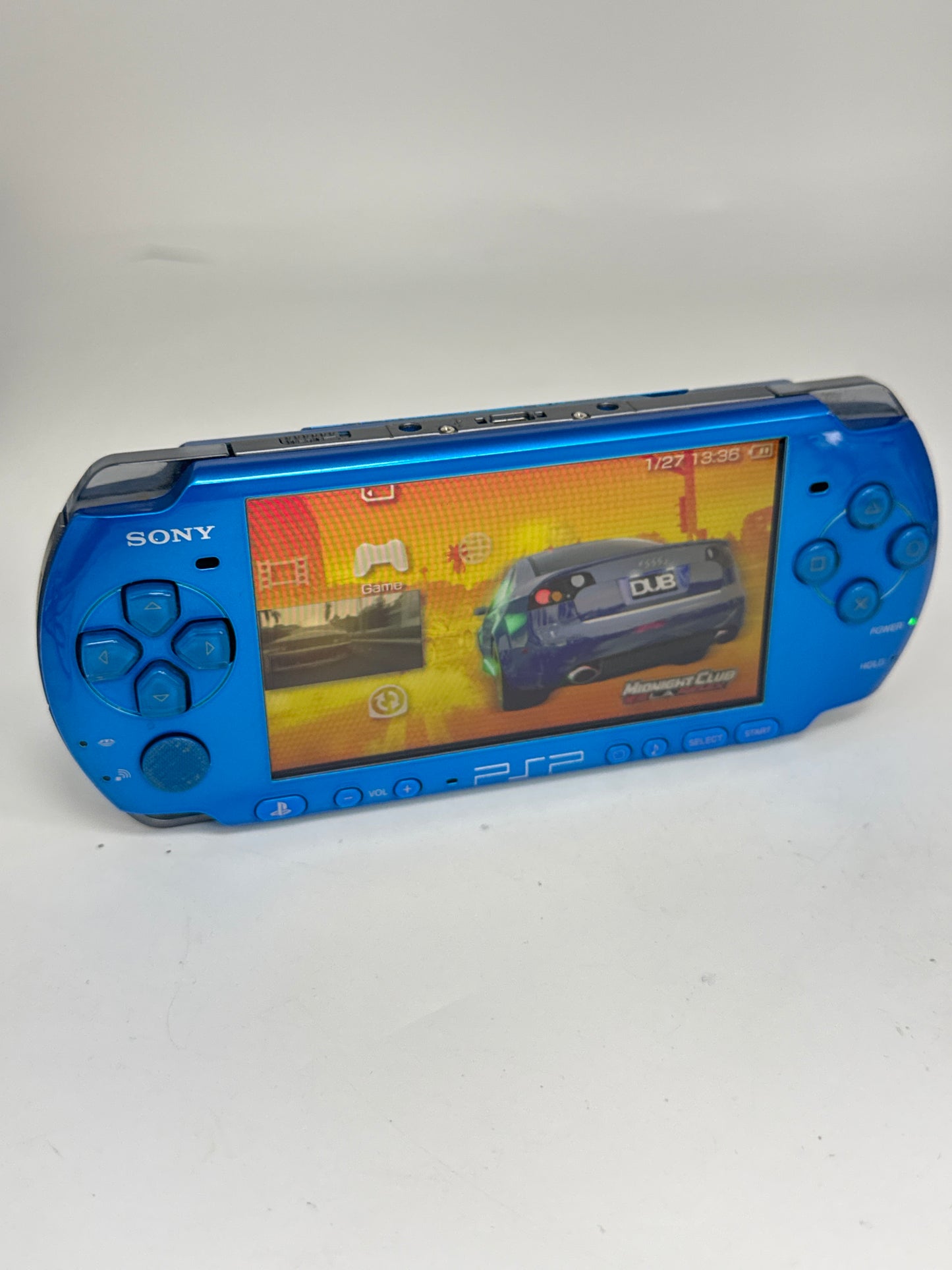 Sony PSP-3000 Blue Console #292 w/ 1200mAh Battery No Charger