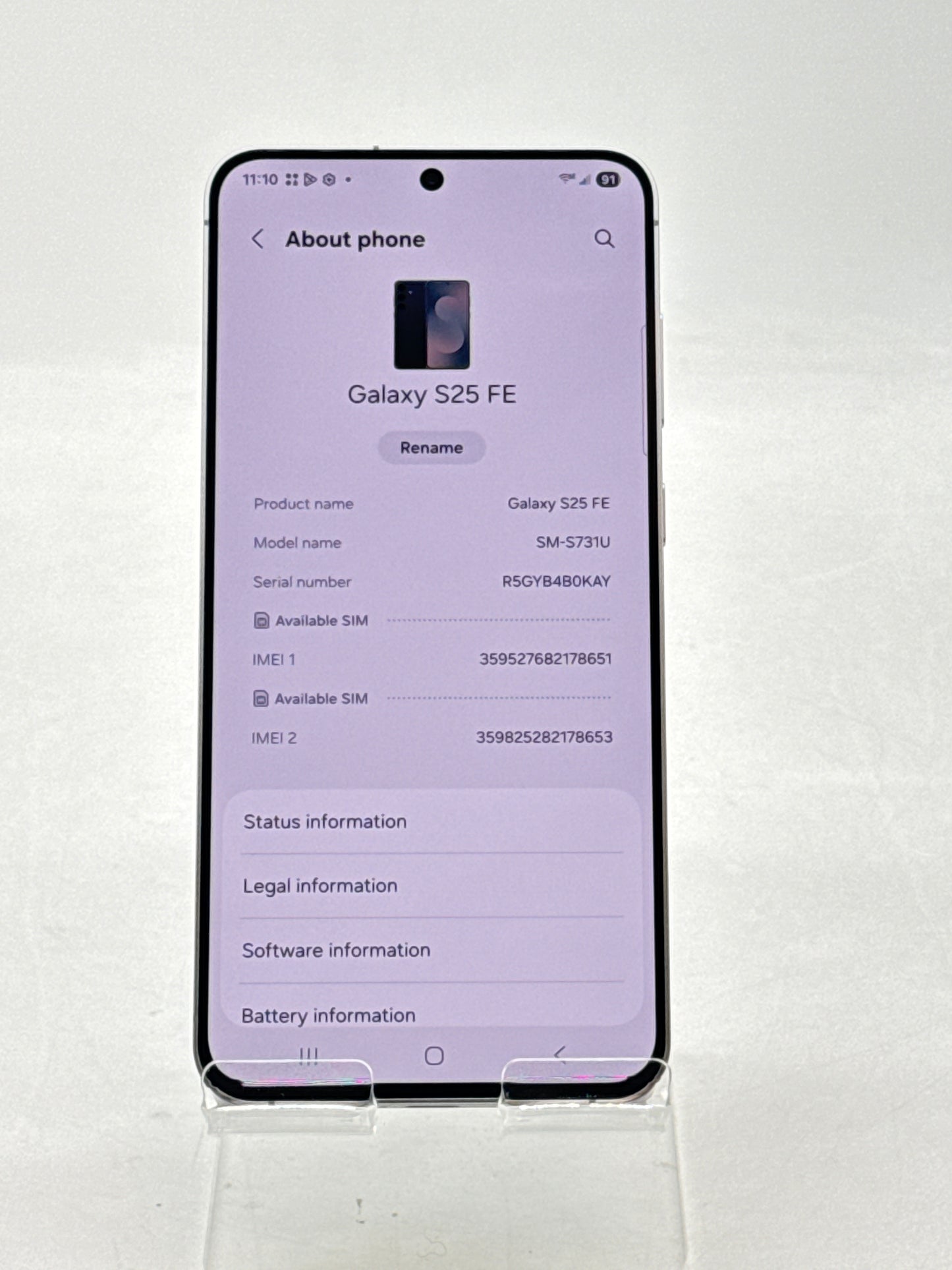 T-Mobile Samsung Galaxy S25 FE 6.7" SM-S731U 128GB 8GB RAM Jetblack