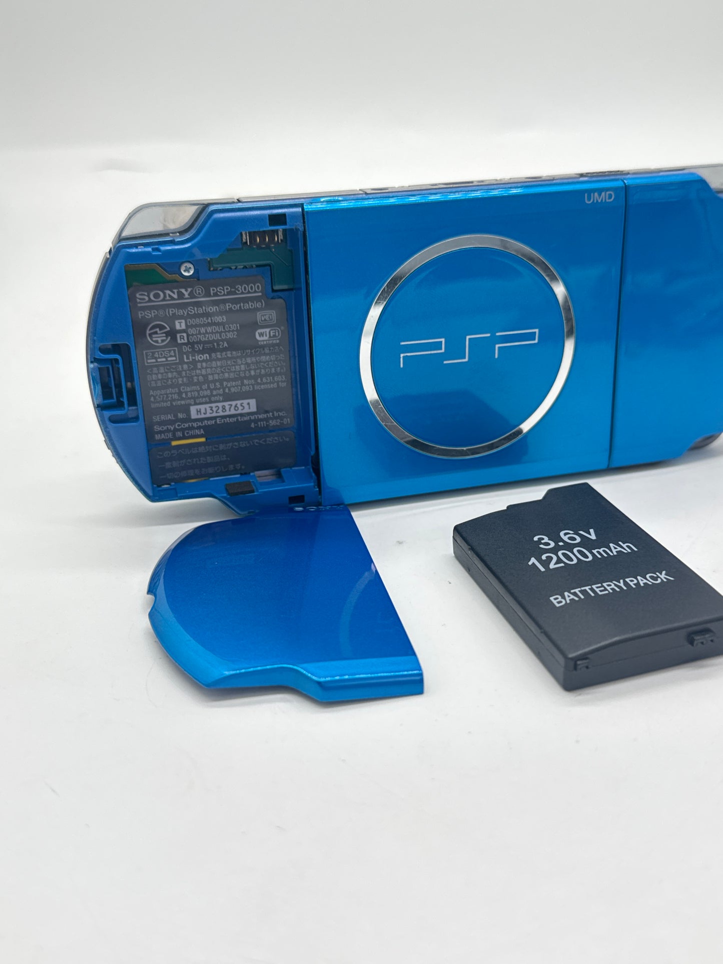 Sony PSP-3000 Blue Console #290 w/ 1200mAh Battery No Charger