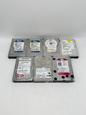 Lot of 7 Mixed Hard Drives WD Hitachi Samsung 40GB-4TB - Untested