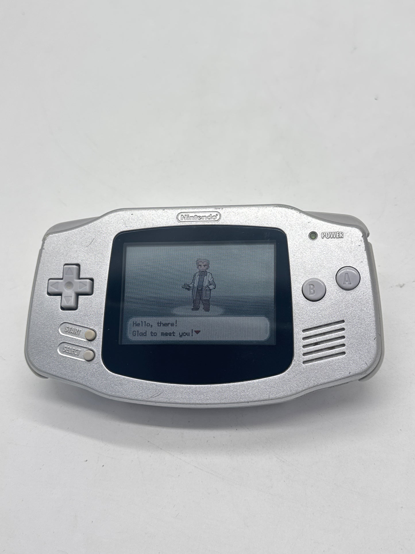 Nintendo Game Boy Advance AGB-001 Silver Console #635 Powers On When Toggle AS IS