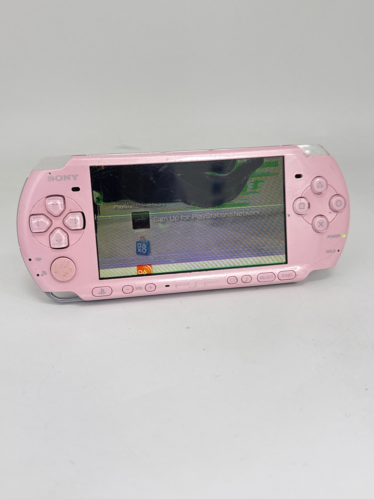 Sony PSP-3000 Pink Console #257 No Battery or Lid No Charger BAD DISPLAY AS IS