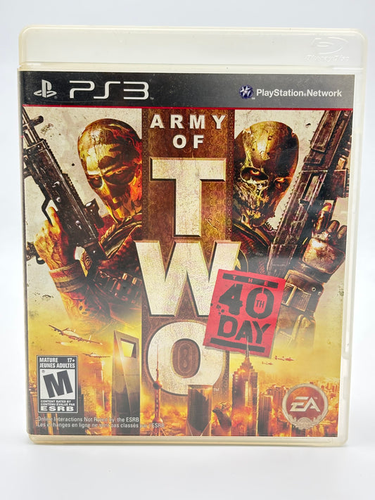 Army of Two The 40th Day Sony PlayStation 3 PS3 Video Game Free Shipping