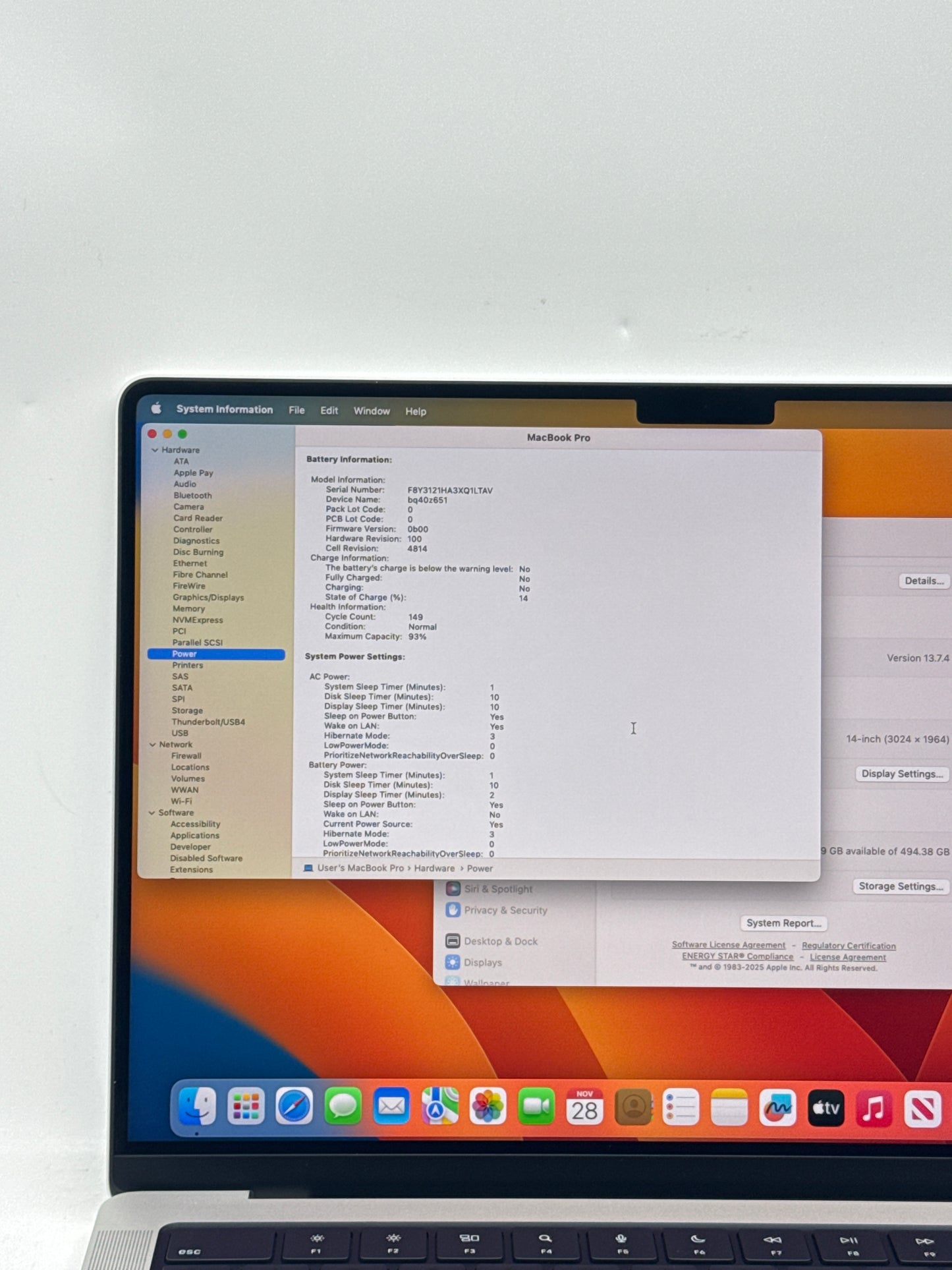 2023 Apple MacBook Pro 14.2" A2779 M2 Pro 16C-GPU 16GB RAM 512GB SSD - Read!