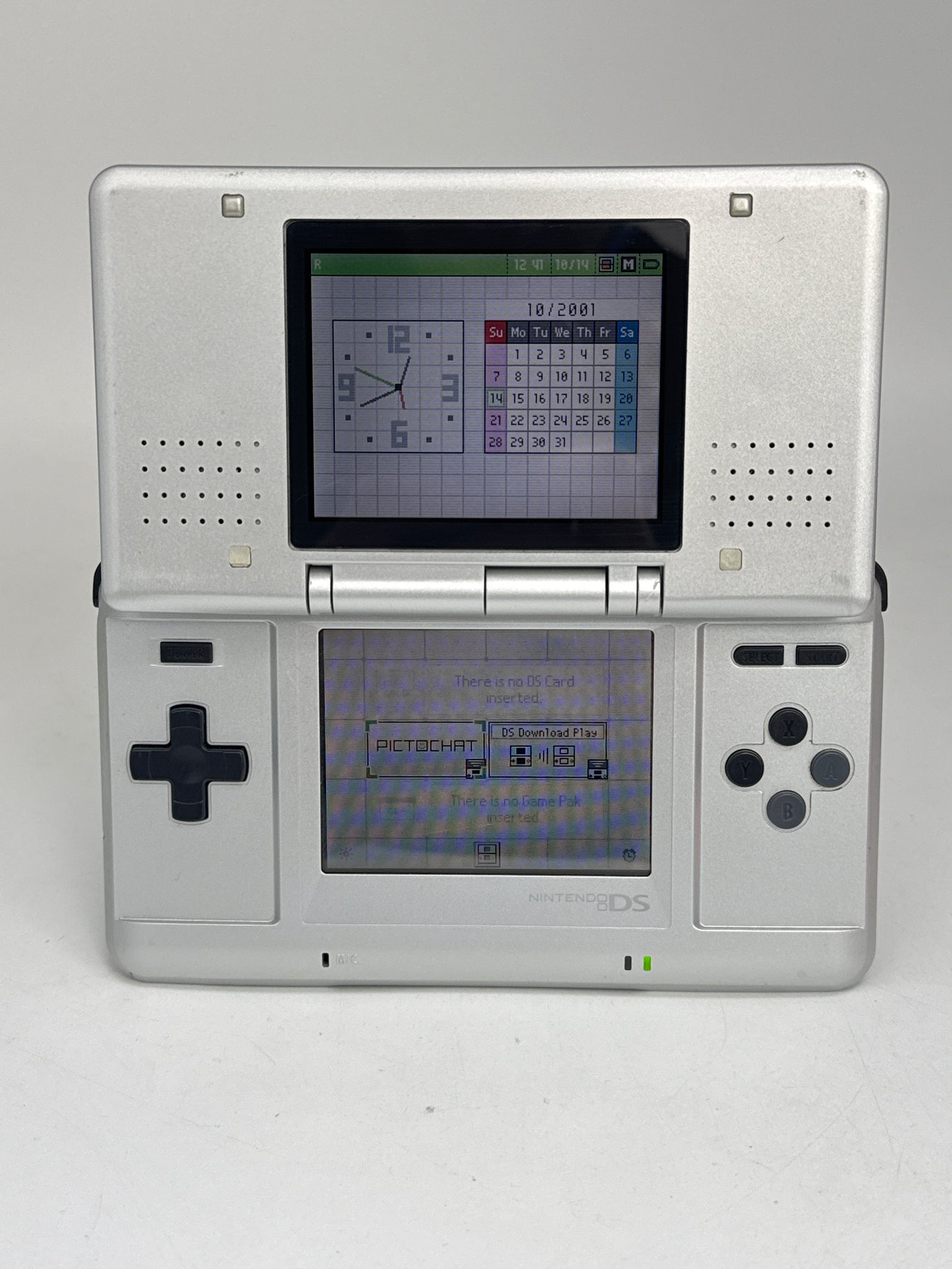 Nintendo DS Original NTR-001 Silver Console Only #169 No Battery Lid UNTESTED AS IS