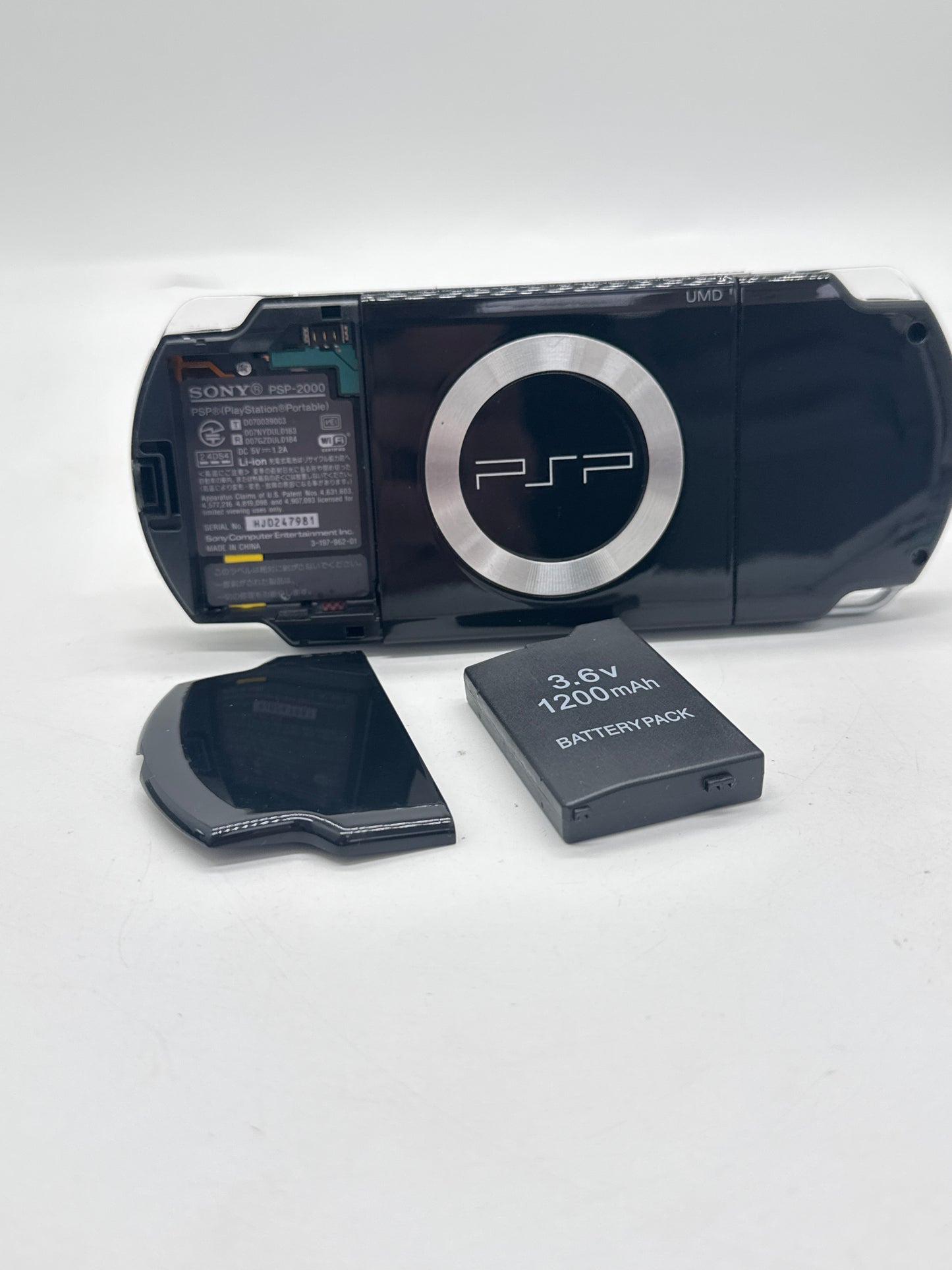 Sony PSP-2000 Piano Black Console #45 w/ 1200mAh Battery No Charger