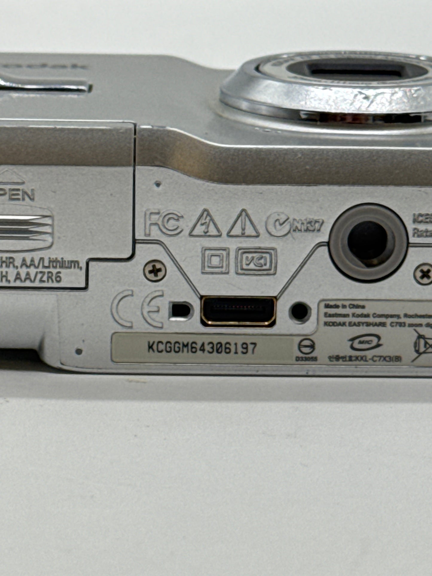 Kodak Digital Camera Easy Share C703 7.1MP Silver No Battery