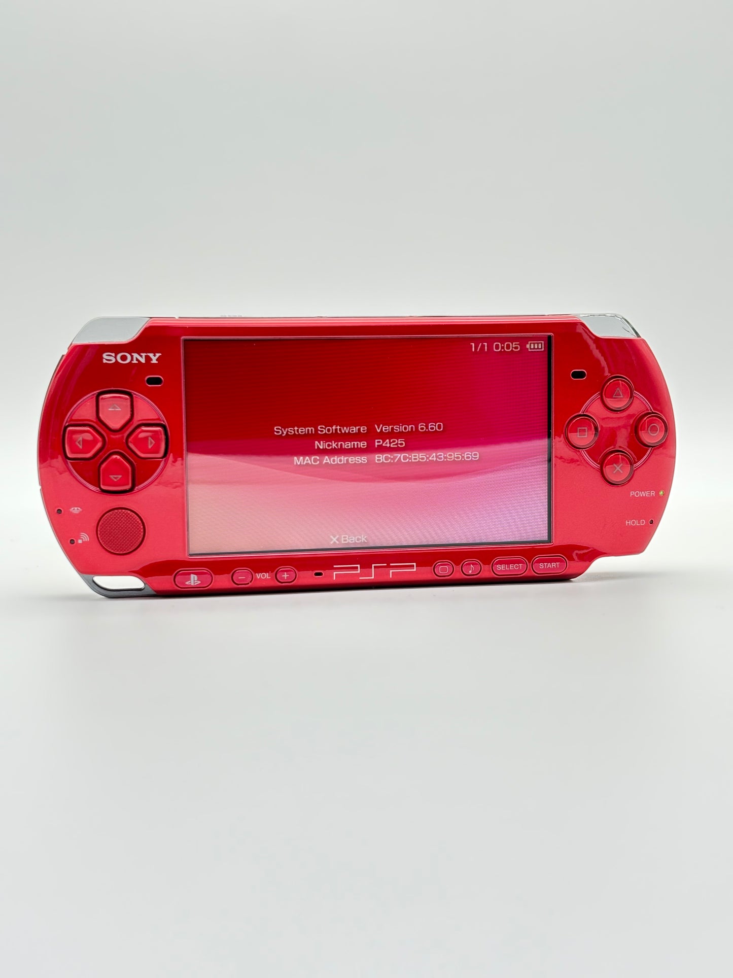 Sony PSP-3000 Red Console #201 w/1200 mAh Battery