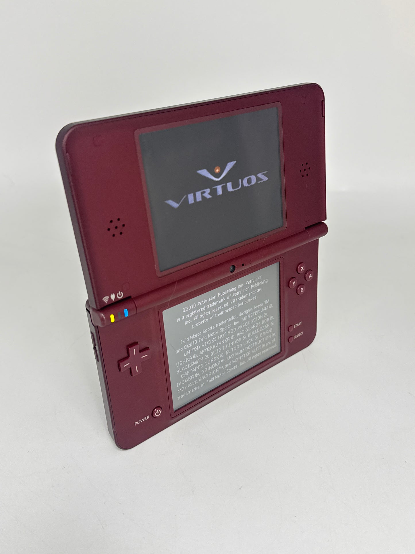 Nintendo DSi LL UTL-001(JPN) Wine Red Burgundy Console #100 Lines On Display AS IS