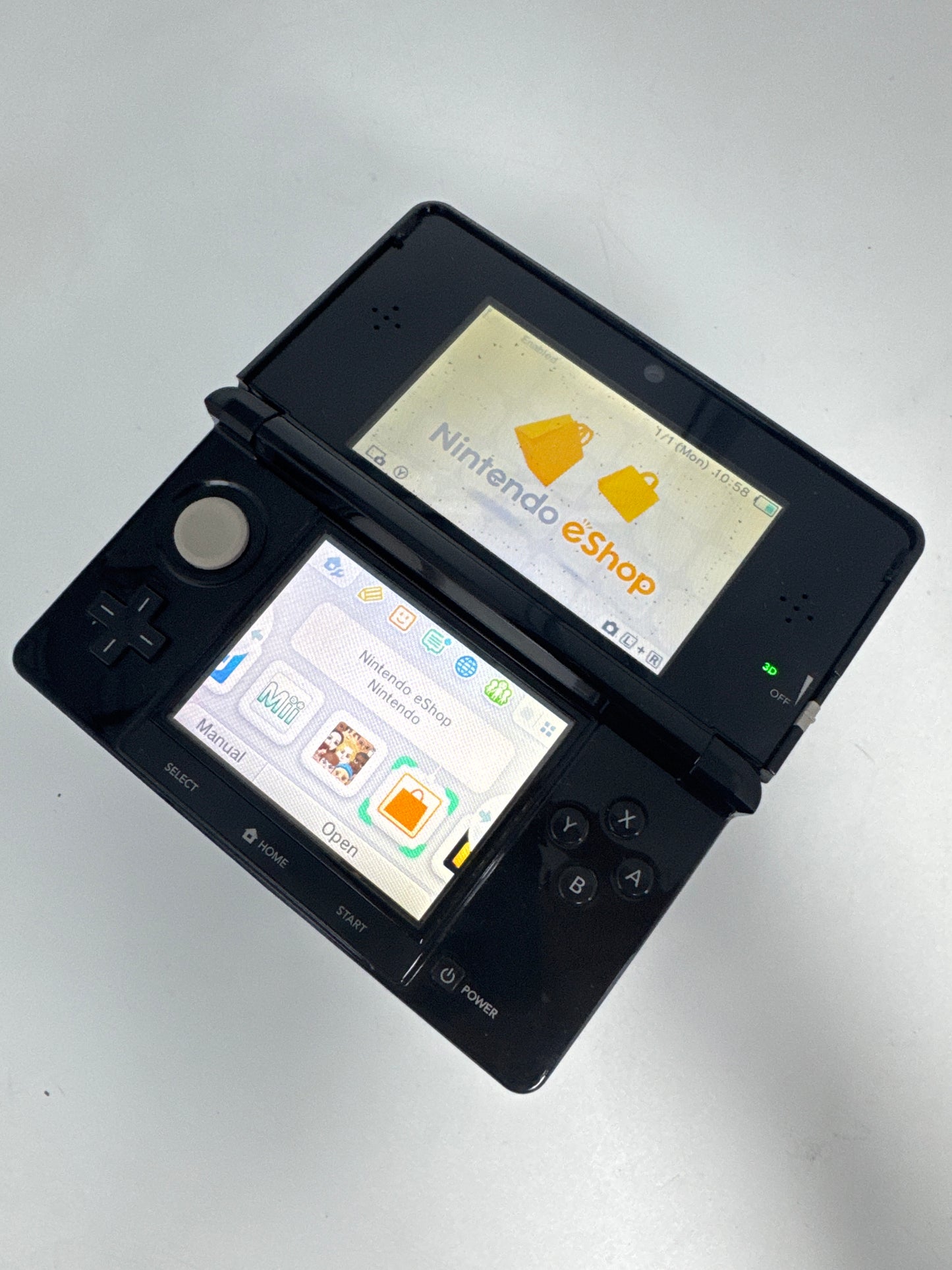 Nintendo 3DS CTR-001 (JPN) Black Console #69 Bad Top Screen READ AS IS