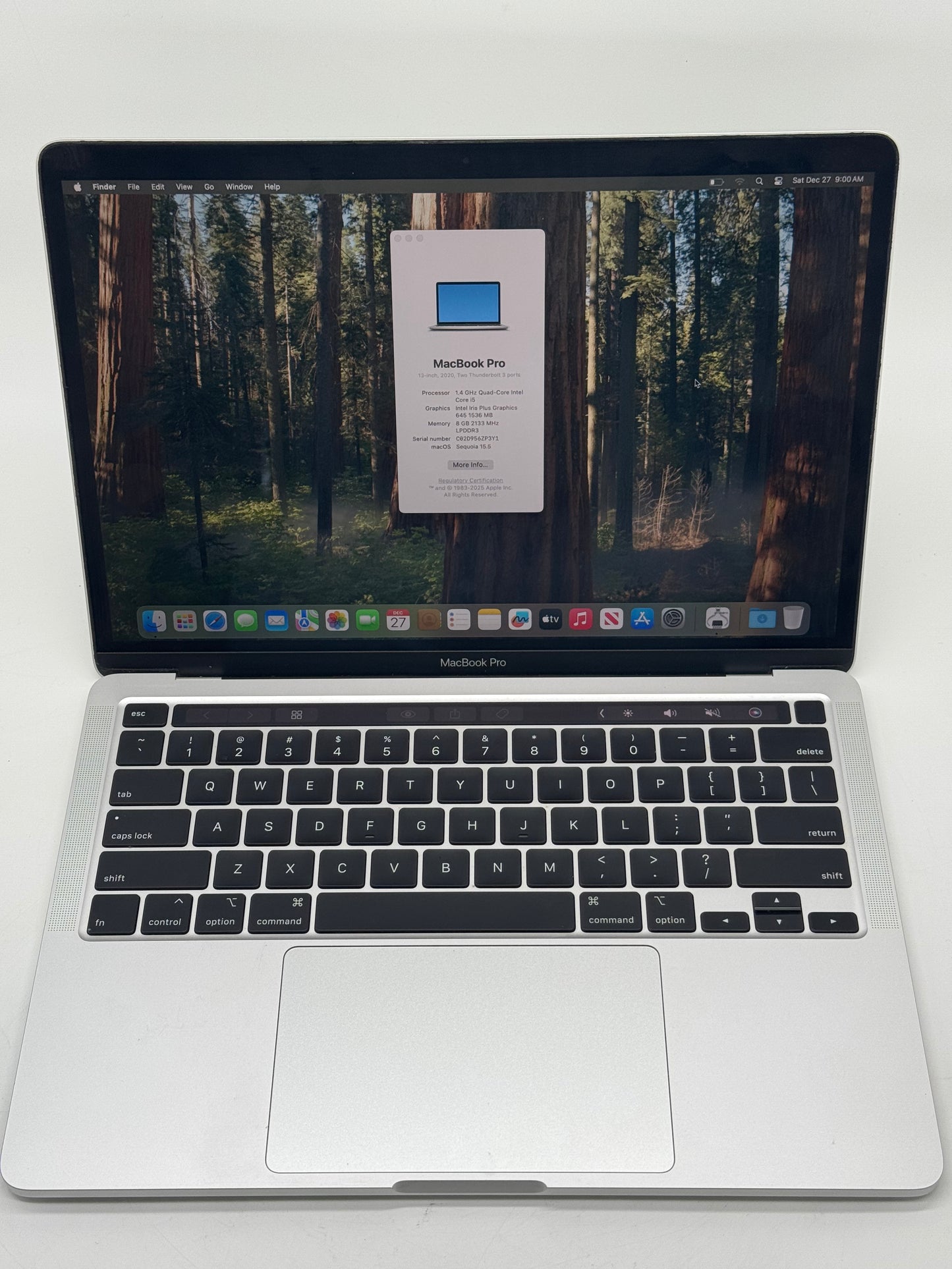 2020 Apple MacBook Pro 13" A2289 Core i5 1.4Ghz 256GB SSD 8GB RAM