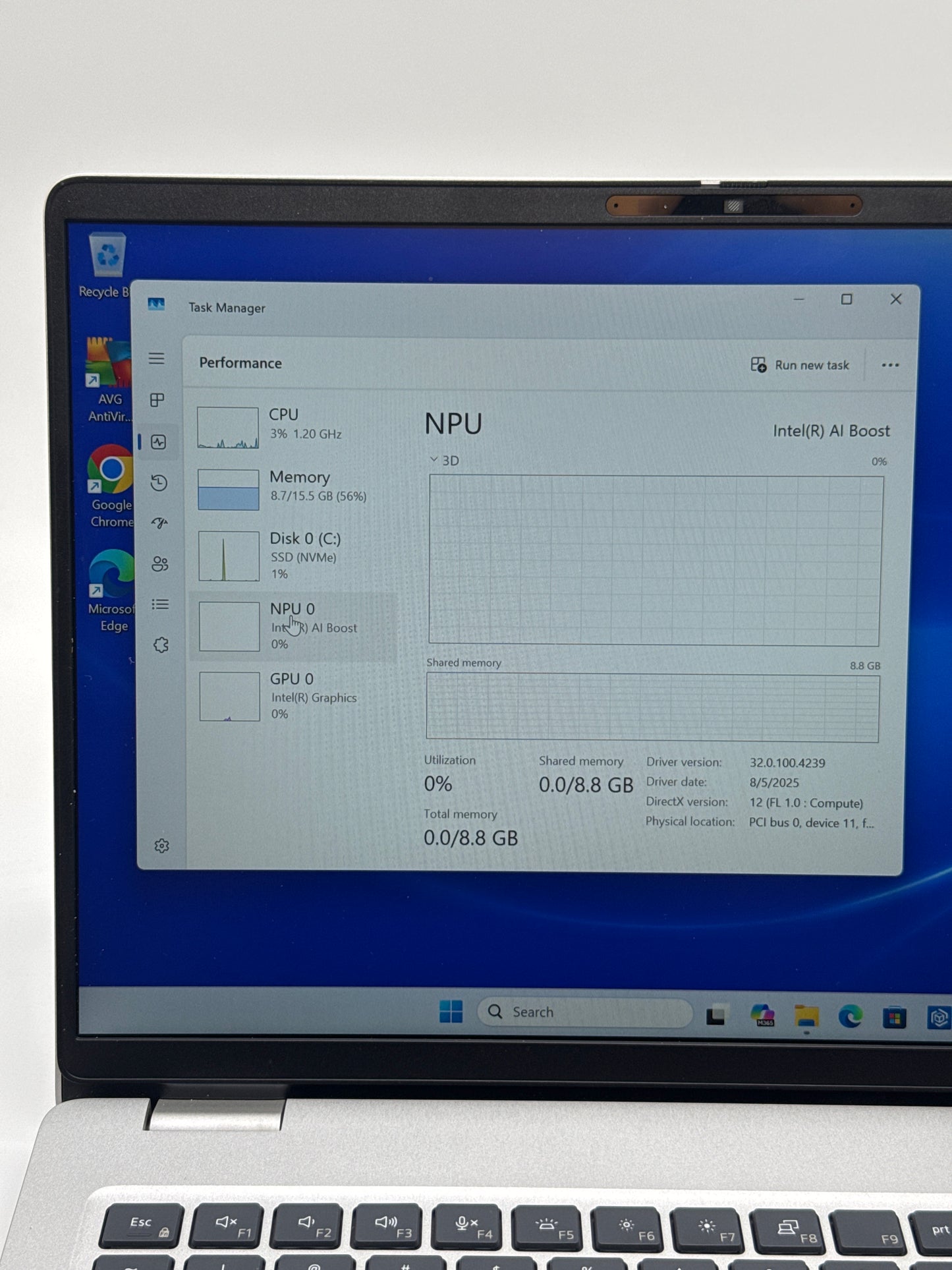 Dell Pro 14 PC14250 14-inch Ultra 7 16GB RAM 512GB Silver Laptop - Used