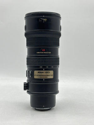 Nikon ED AF-S VR Nikkor 70-200mm F2.8G SWM VR ED IF Lens - Read!