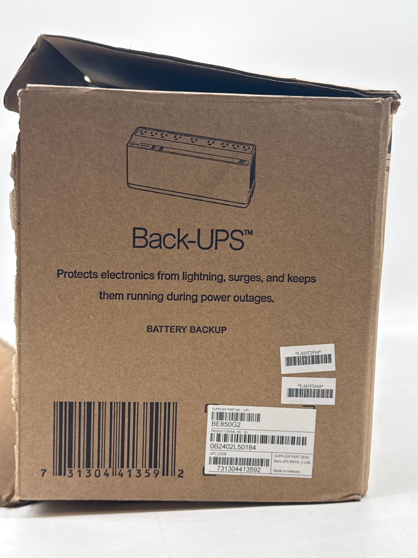 APC Back-UPS 850 VA 450 Watts Battery Backup BE850G2 - New Open Box