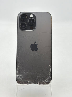 Unlocked Apple iPhone 14 Pro Max A2651 256GB Space Black - Cracked Read!
