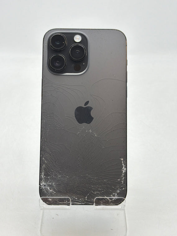 Unlocked Apple iPhone 14 Pro Max A2651 256GB Space Black - Cracked Read!