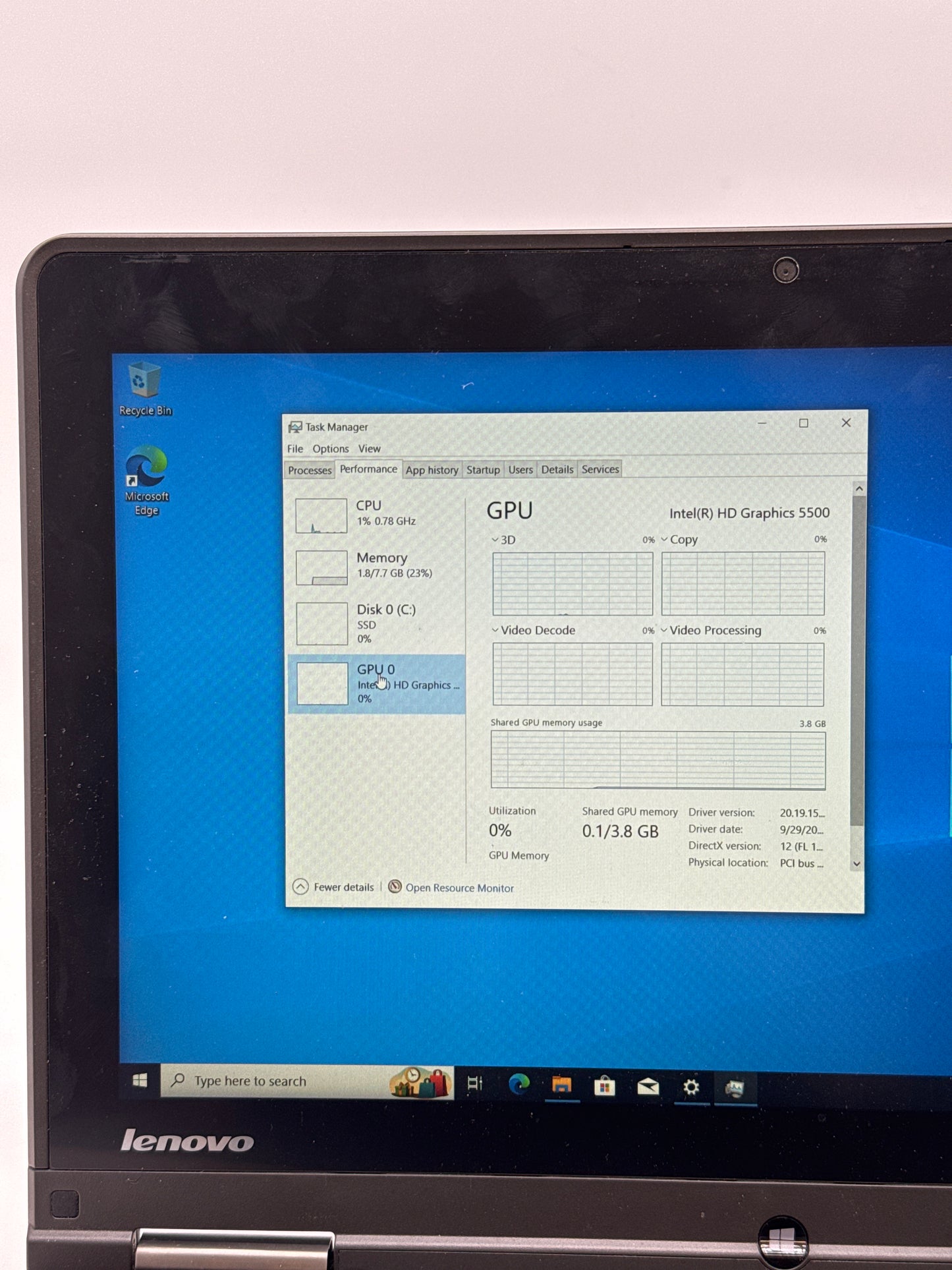 Lenovo Yoga 12 Laptop – Intel Core i5-5300U, 8GB RAM, 128GB SSD - Read!