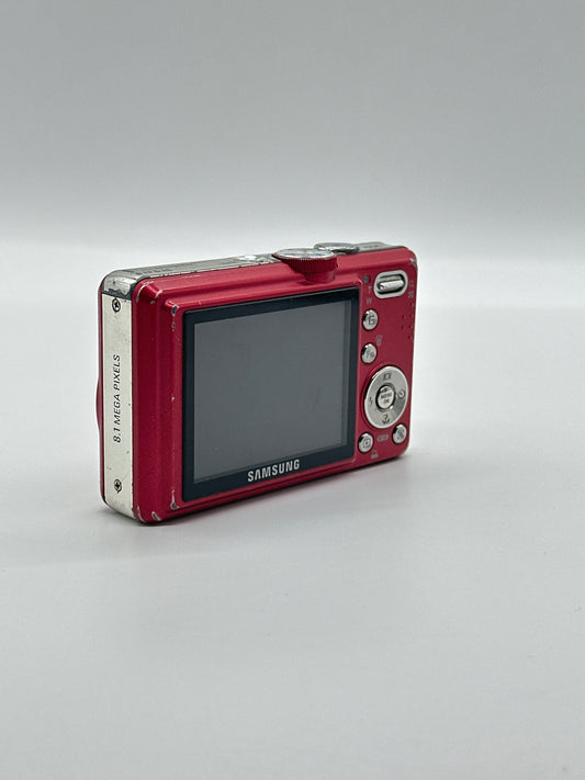 Samsung L830 8MP Compact Digital Camera Red - No Charger
