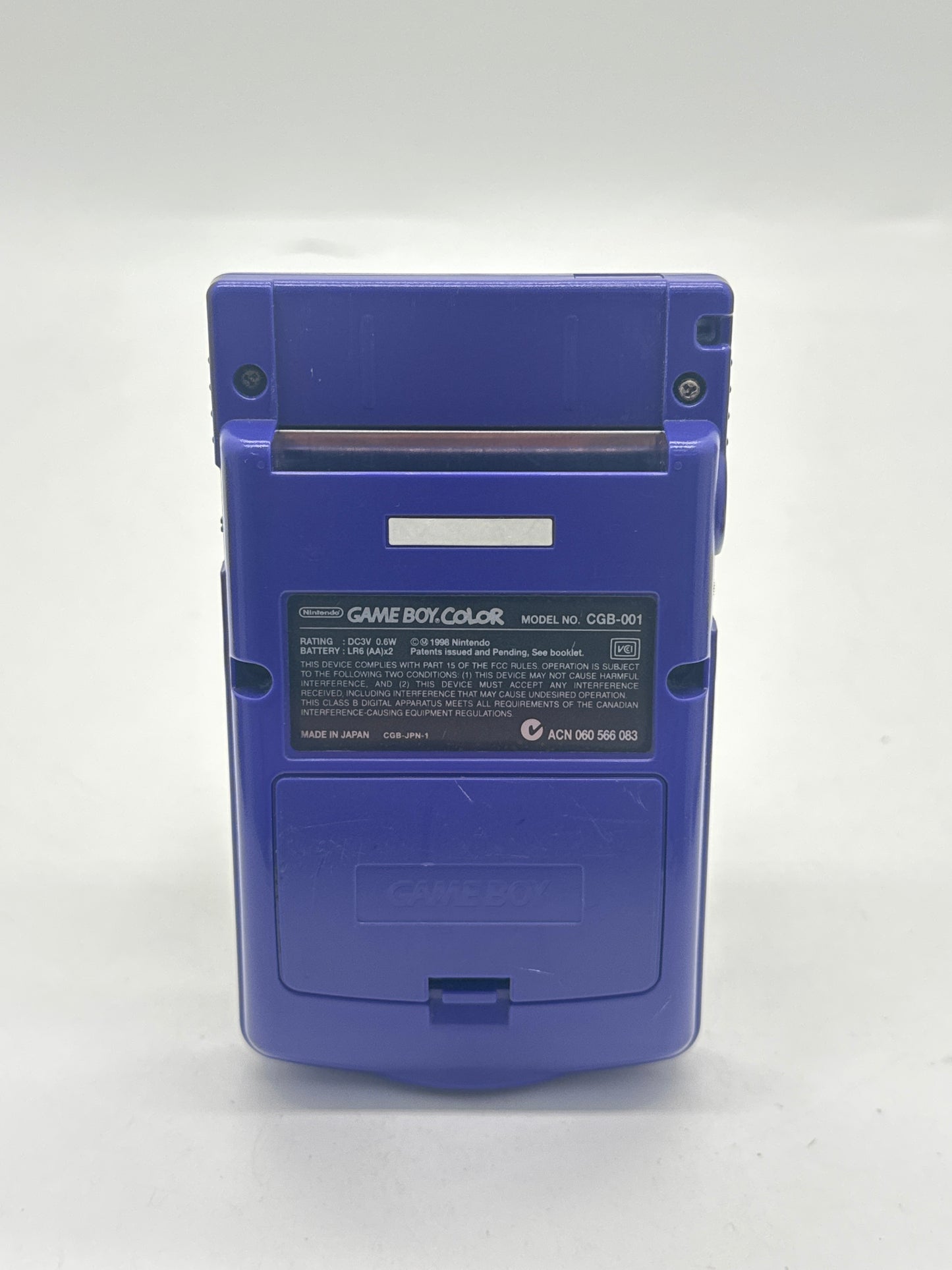 Nintendo Game Boy Color CGB-001 Purple Console #646 Aftermarket Lens or/and Shell