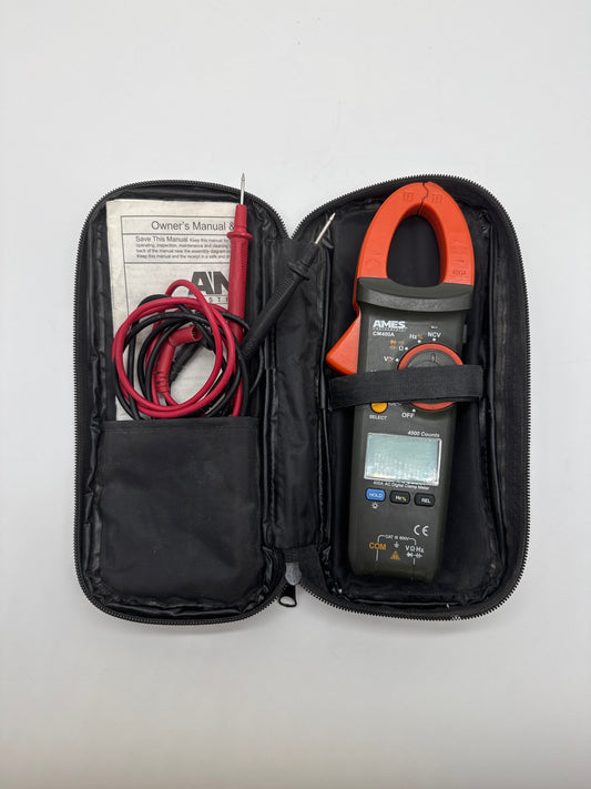 Ames CM400A AC Clamp Meter Cat iii 600V With Case, Leads, And Manual - Used
