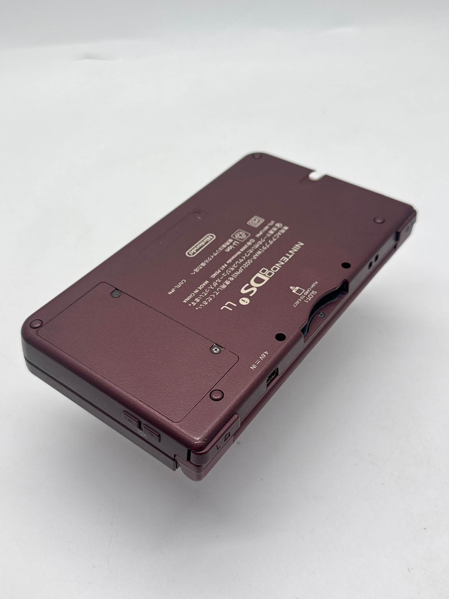 Nintendo DSi LL UTL-001(JPN) Wine Red Burgundy Console #100 Lines On Display AS IS