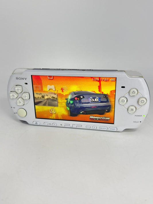Sony PSP-3000 White Console #41 w/ 1200mAh Battery No Charger