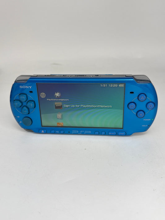 Sony PSP-3000 Blue Console #65 w/ 1200mAh Battery No Charger