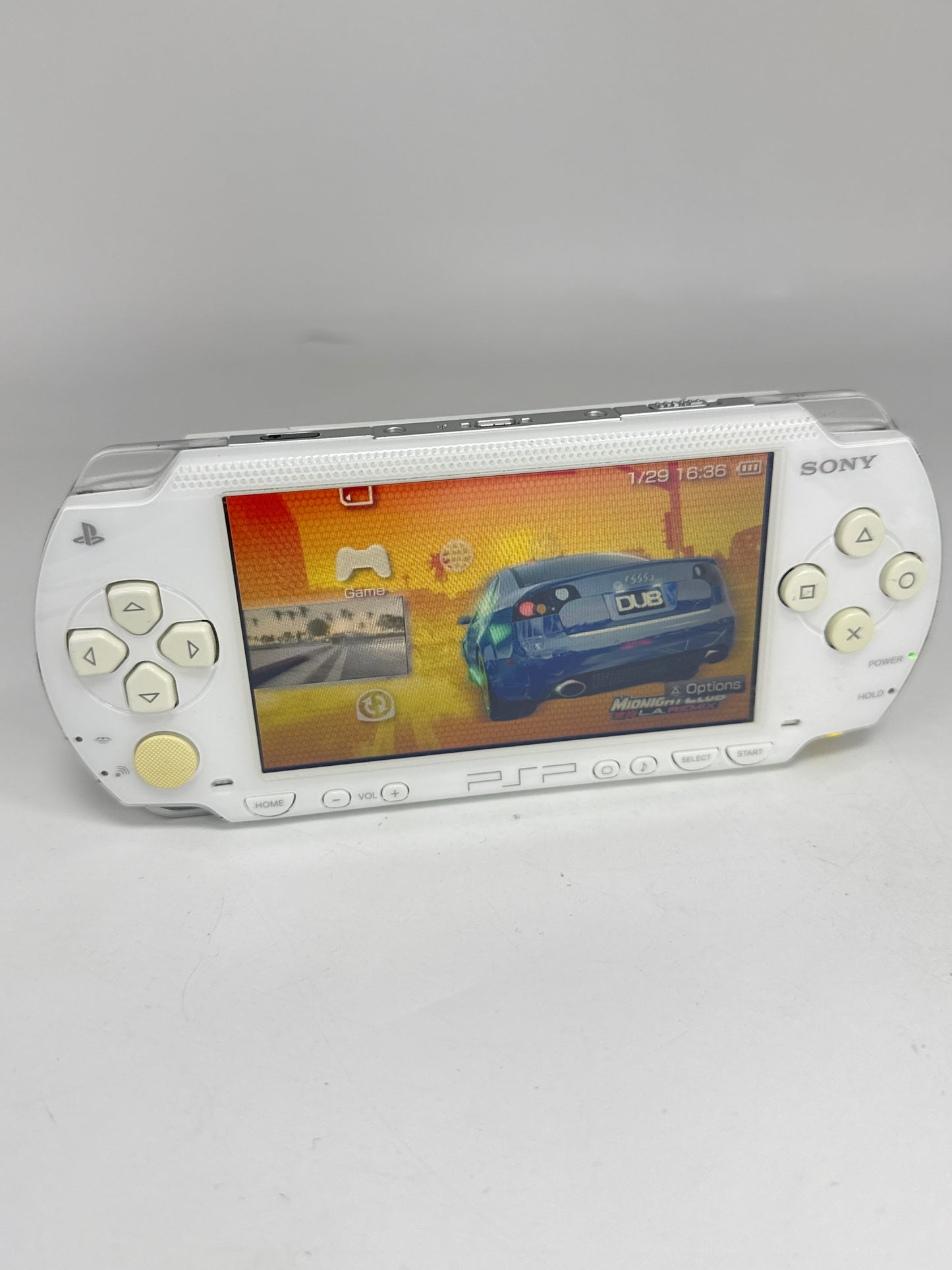 Sony PSP-1000 White Console #36 w/ 3600mAh Battery No Charger