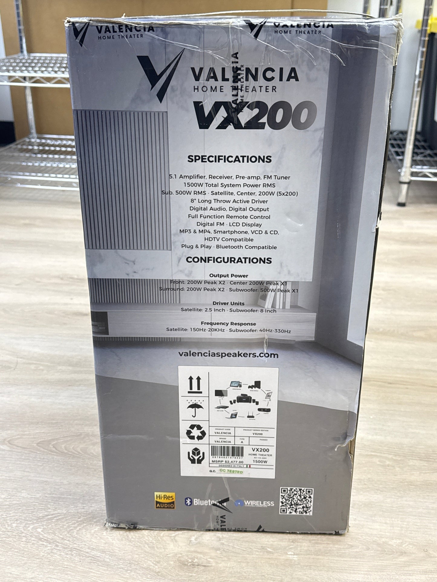 Valencia Home Theater VX200 6-Piece Surround Sound System FACTORY SEALED