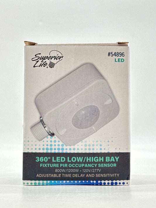 New Superior Life 360° LED Low/High Bay Fixture PIR Occupancy Sensor 54896