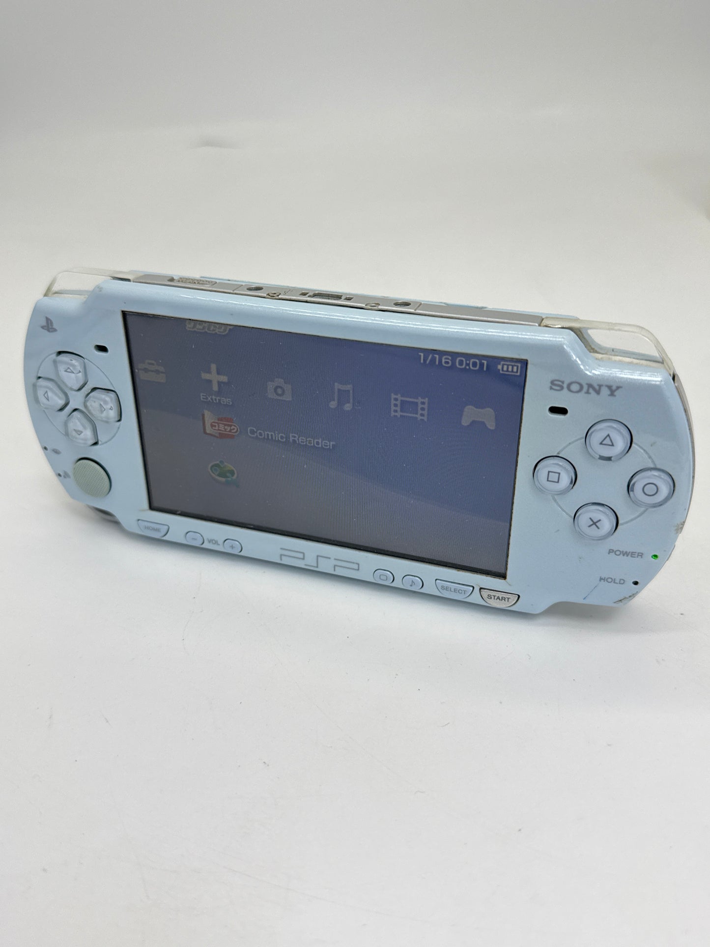 Sony PSP-2000 Blue Console #92 BAD DISC DRIVE FLIMSY POWER BUTTON  READ AS IS