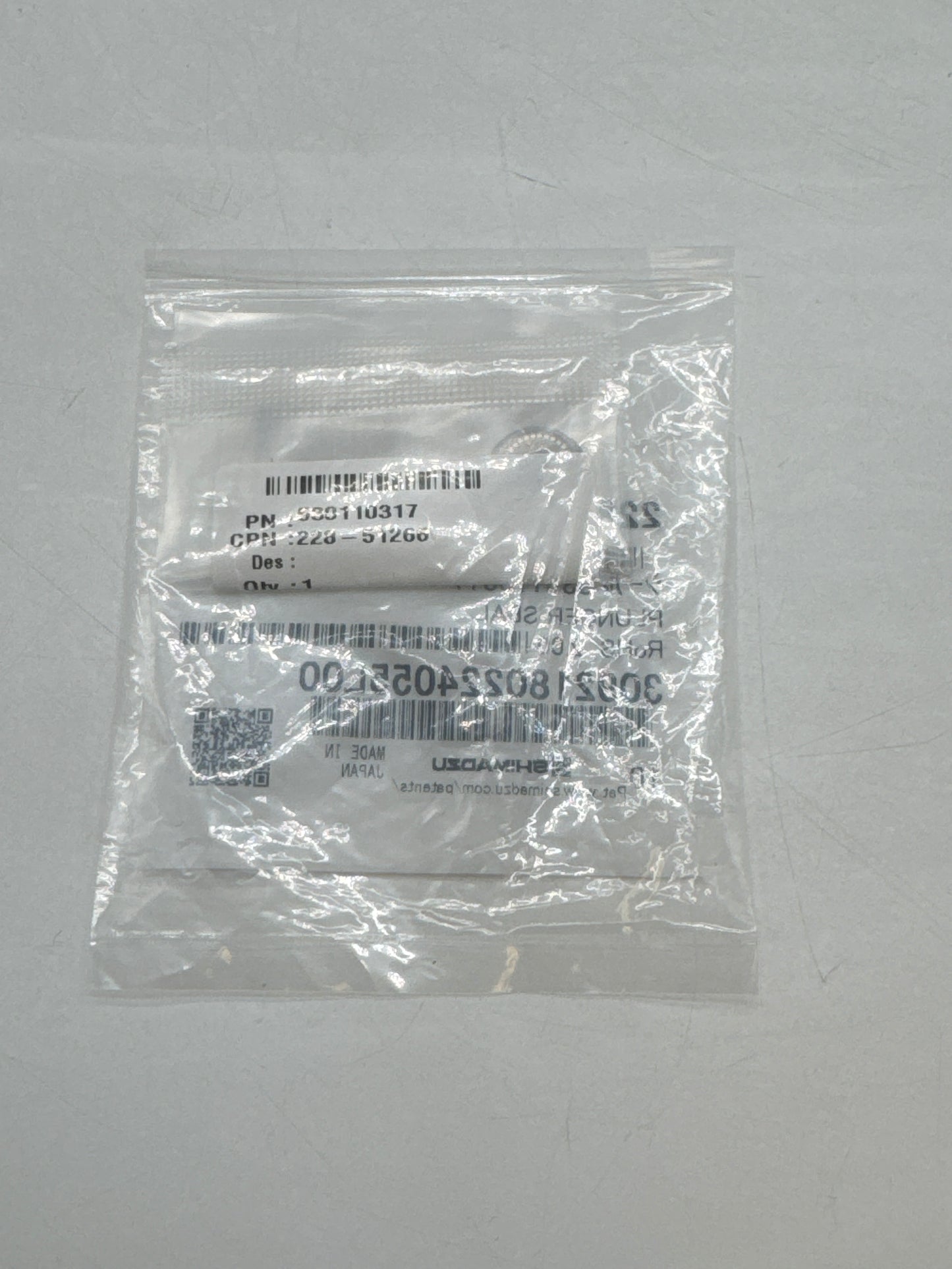 Shimadzu 228-51266 Plunger Seal 530110317 - New