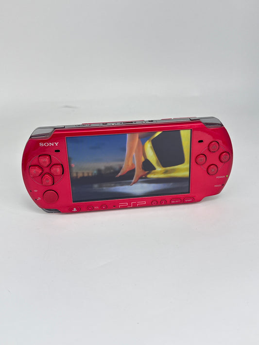Sony PSP-3000 Red Console #438 w/ 1200mAh Battery