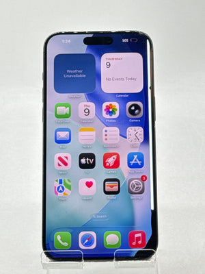 Unlocked Apple iPhone 15 Pro Max A2849 256GB Black Titanium - Cracked Read!