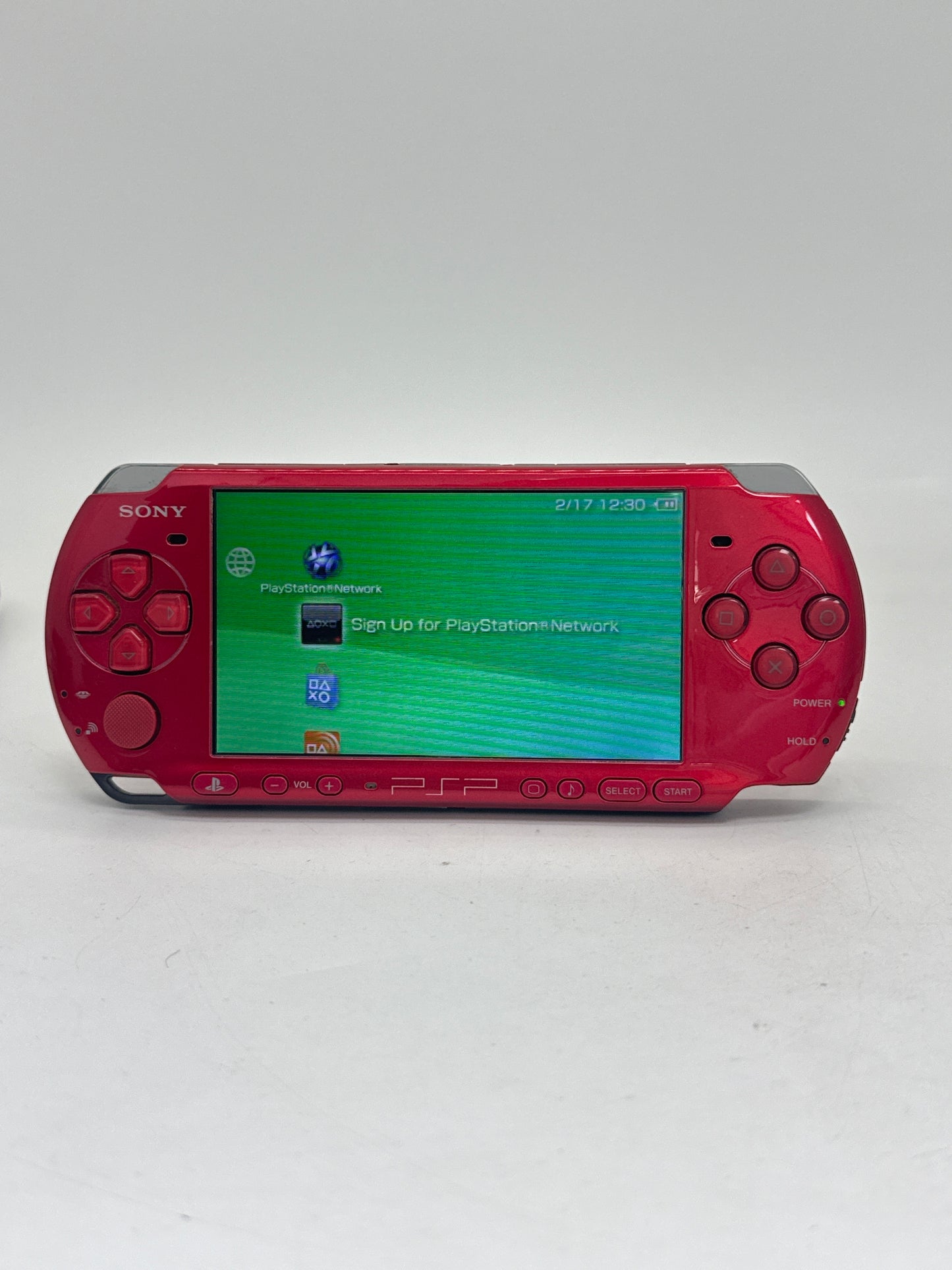 Sony PlayStation Portable PSP-3000 Red Console #366 w/1200mAh Battery