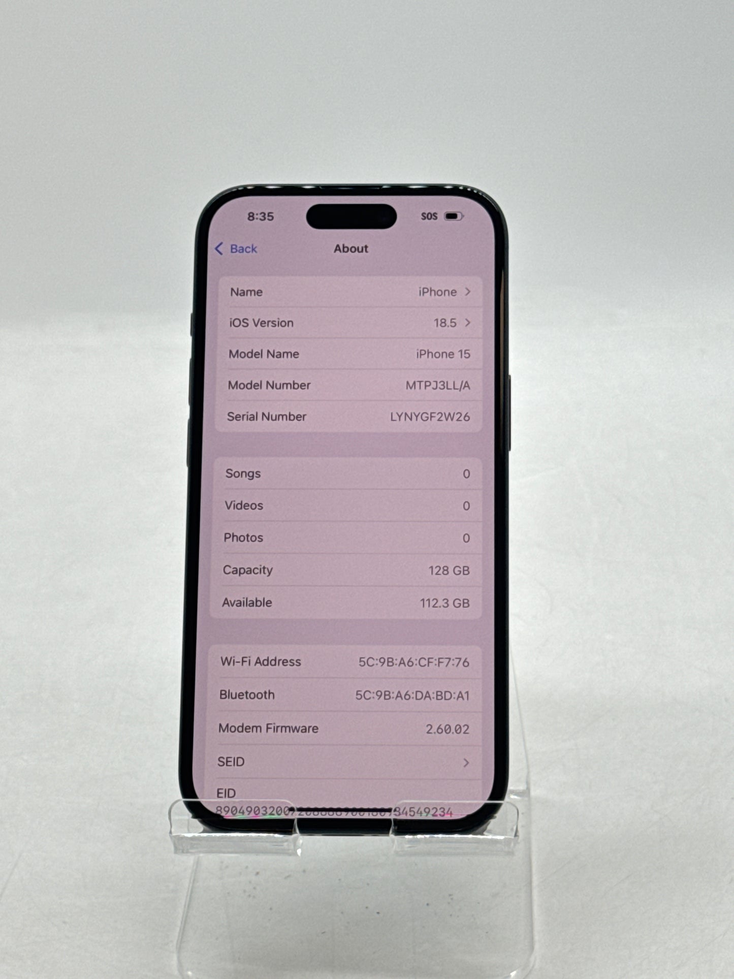 Boost Apple iPhone 15 A2846 128GB Black 100% Battery Health