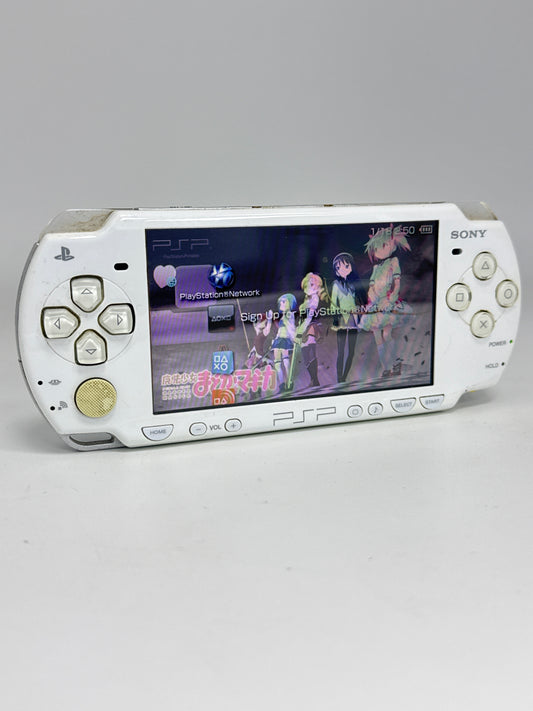 Sony PSP-2000 White Console #222 No Battery or Lid No Charger AS IS