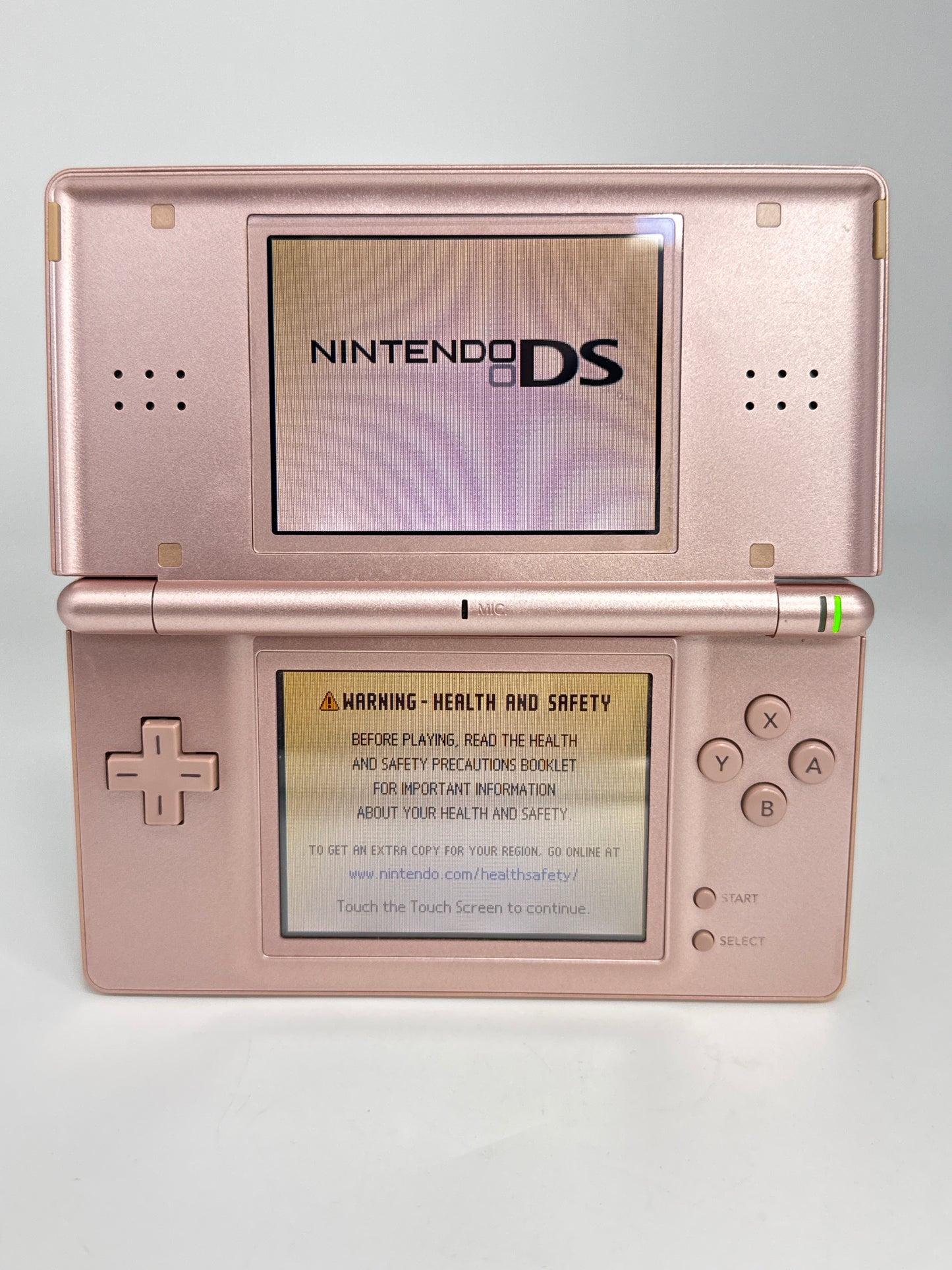 Nintendo DS Lite USG-001 Metallic Rose Console #48 Bad Hinge