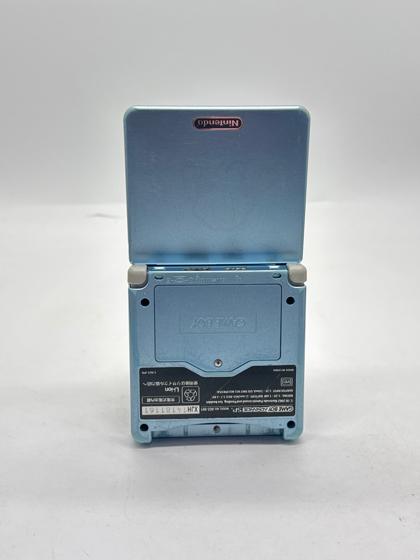Nintendo Game Boy Advance SP AGS-001 Pearl Blue Console Only #405