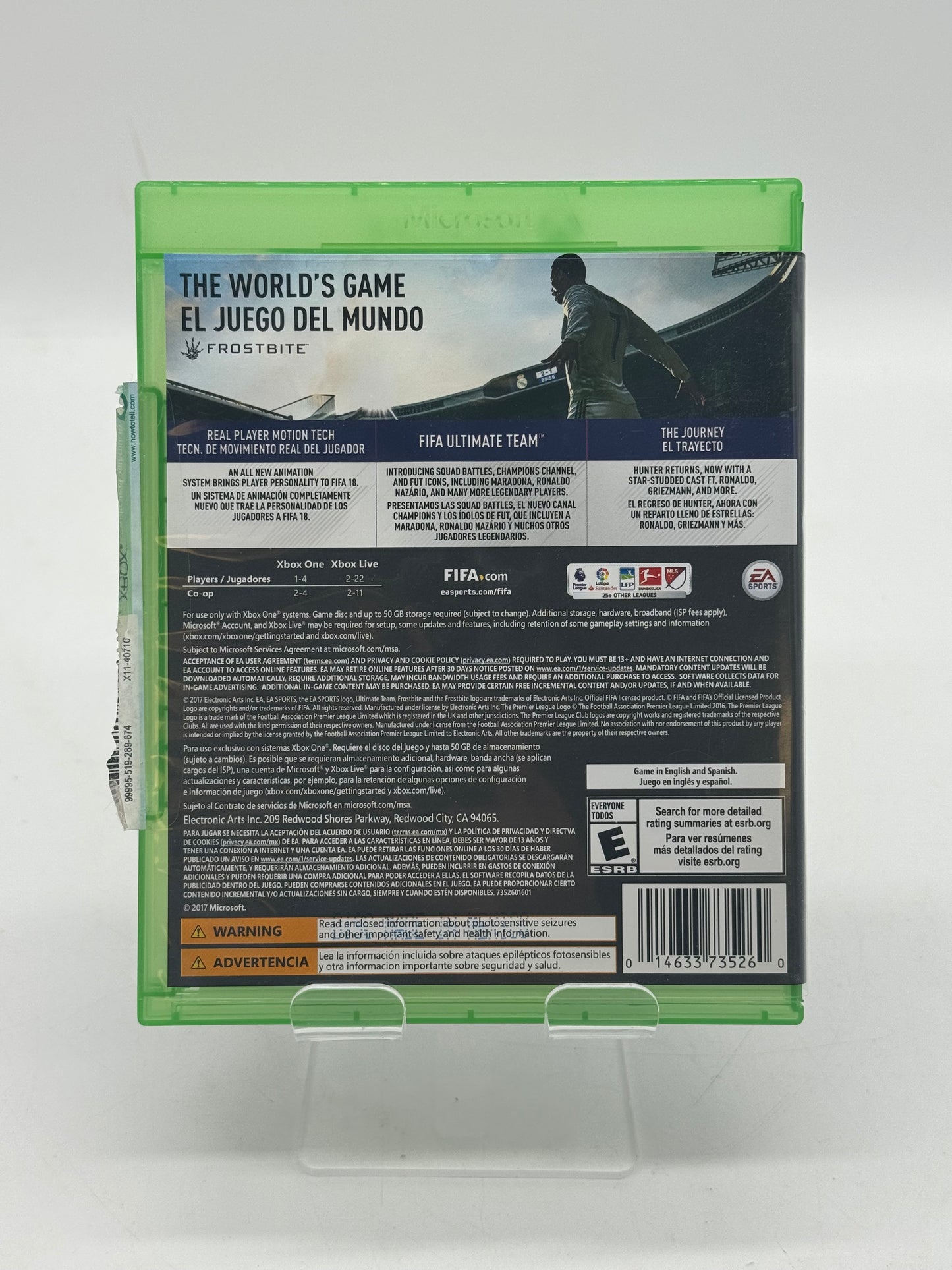 FIFA 18 - Microsoft Xbox One / Xbox One S / Xbox One X / Xbox One Series S/X