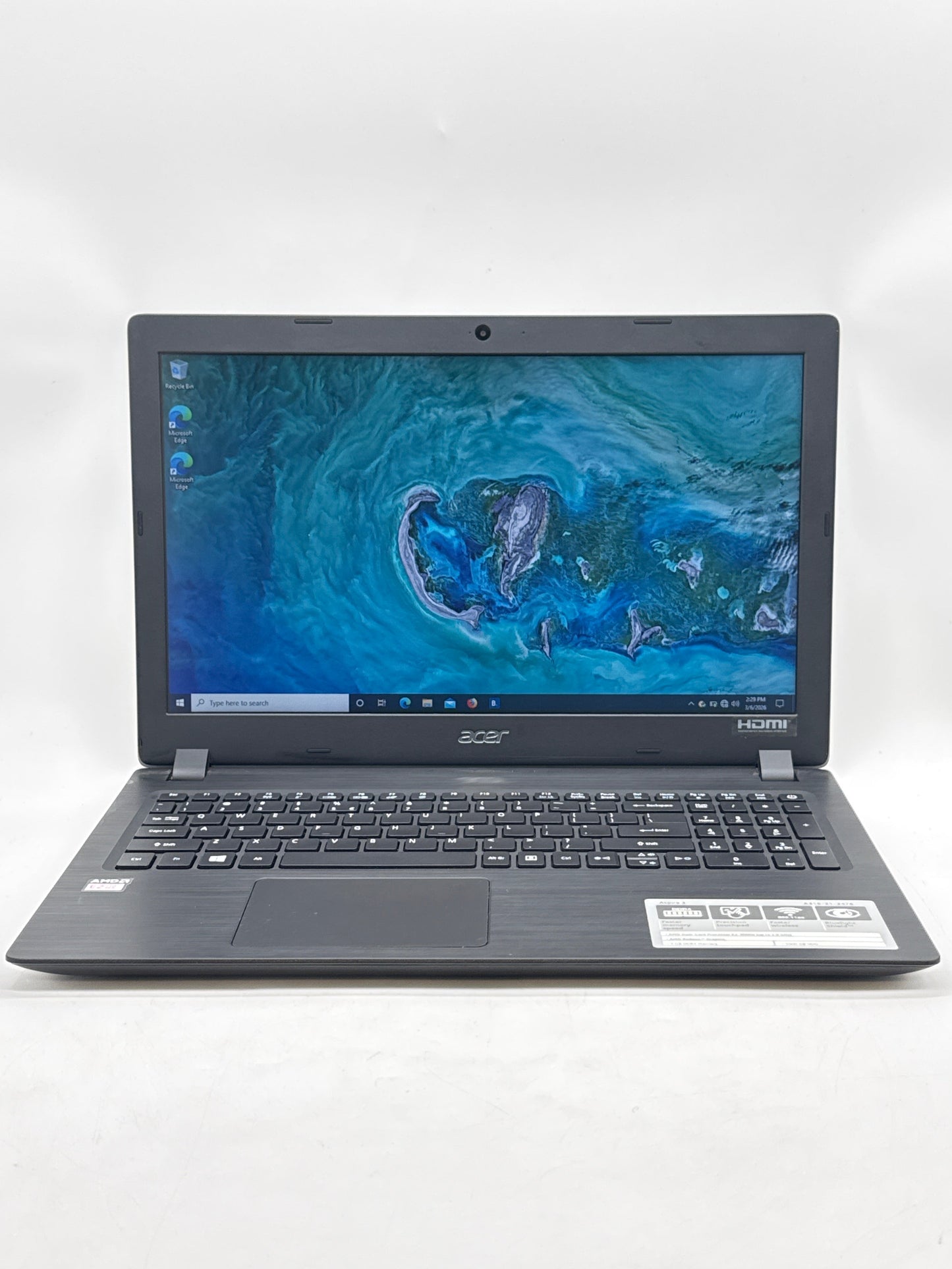 Acer Aspire 3 15.6" A315-21 AMD E2-9000e@1.5GHz 4GB RAM 1TB HDD Laptop