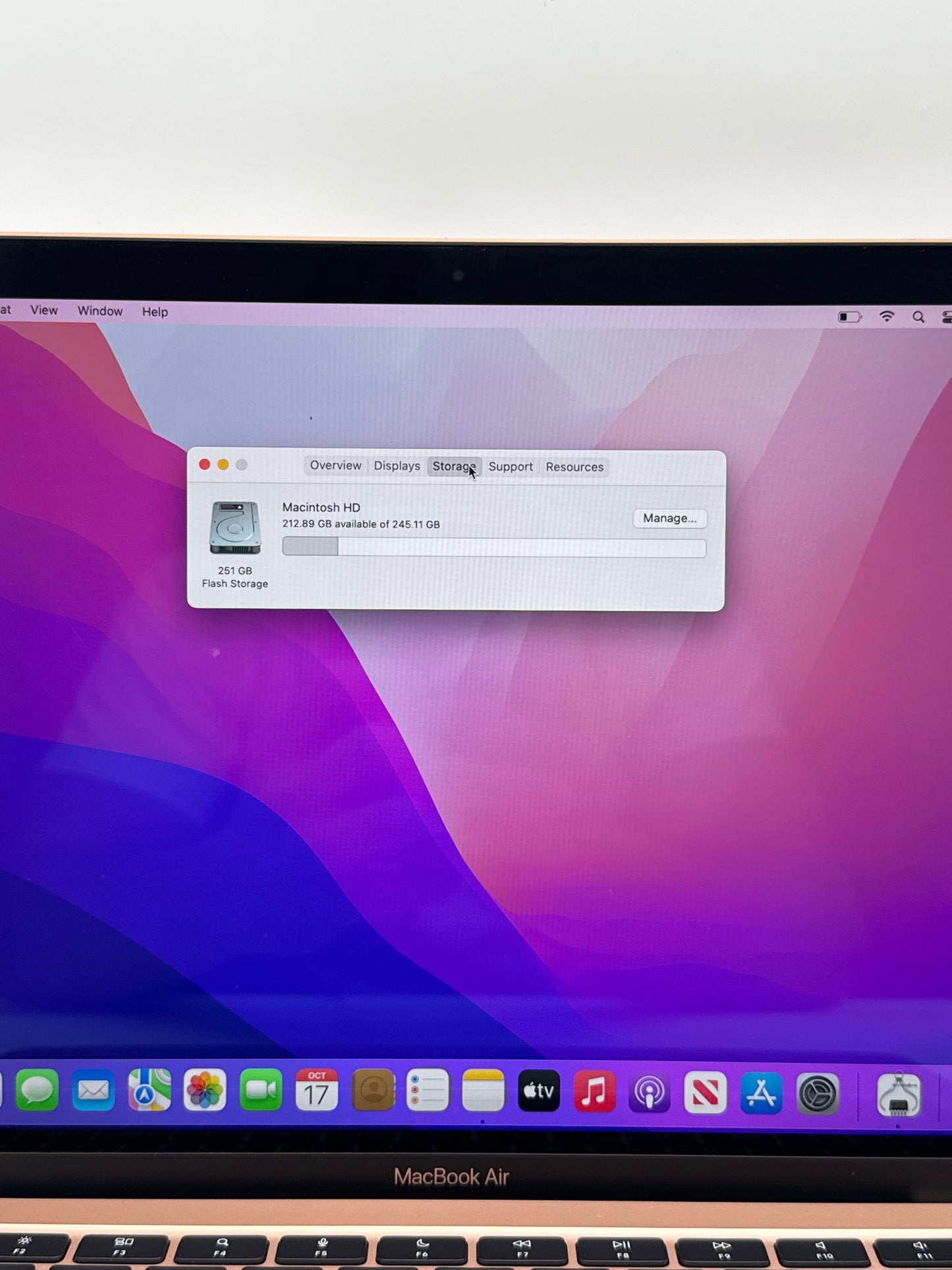 2020 Apple MacBook Air 13.3" M1 8GB RAM 256GB SSD A2337 Rose Gold