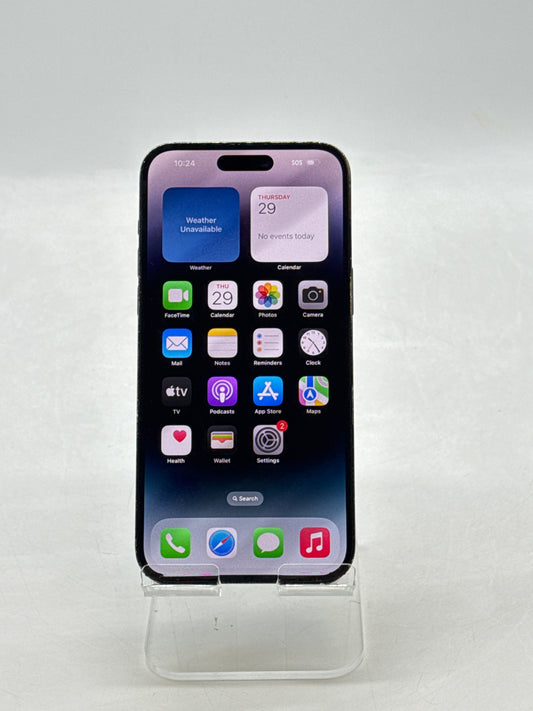 Unlocked Apple iPhone 14 Pro Max A2651 128GB Space Black - Cracked Back Read!