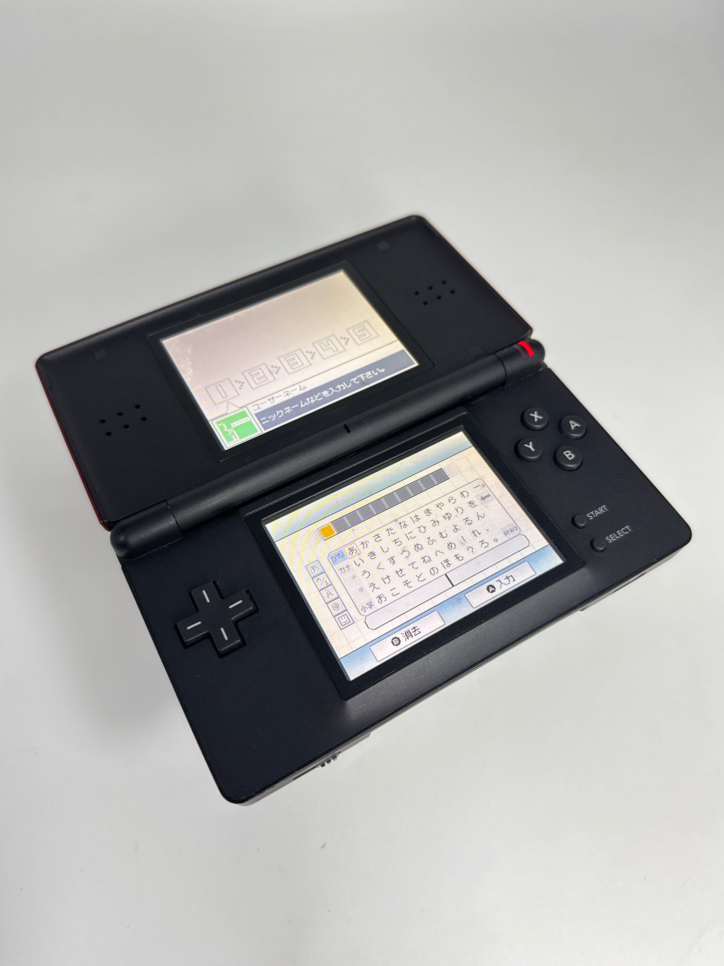 Nintendo DS Lite USG-001 Crimson Red Black Console #54 AS IS Touchscreen Not Working